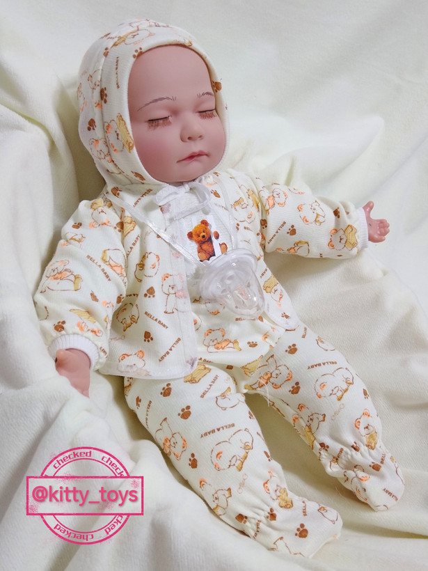 عروسک نوزاد خواب بدن پنبه قد 39 سانت