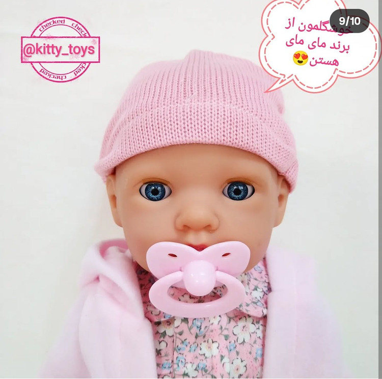 عروسک نوزاد پستونکی تمام سیلیکونی 42 سانتی